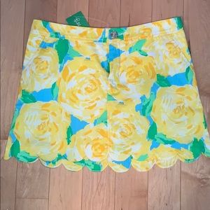 Lily Pulitzer Yellow Flower Skort